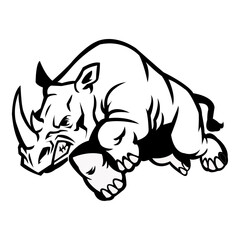 Rhinoceros  vector art design