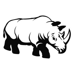 Rhinoceros  vector art design