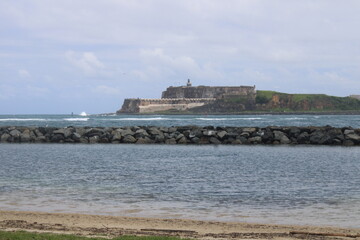 El Morro in San Juan Puerto Rico view from Isla de Cabra