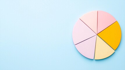 Fototapeta premium Sleek Minimalist Blank Donut Chart for Finance and Business Profits - Modern Layout with Clean Colors for Professional Presentations