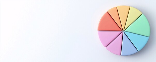 Fototapeta premium Sleek blank donut chart focused on finance balance and budget featuring a minimalistic design with organized structure and subtle colors