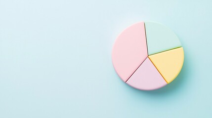 Minimalistic Blank Donut Chart for Financial Analysis - Clean Design for Revenue and Budget Visualization in Subtle Tones