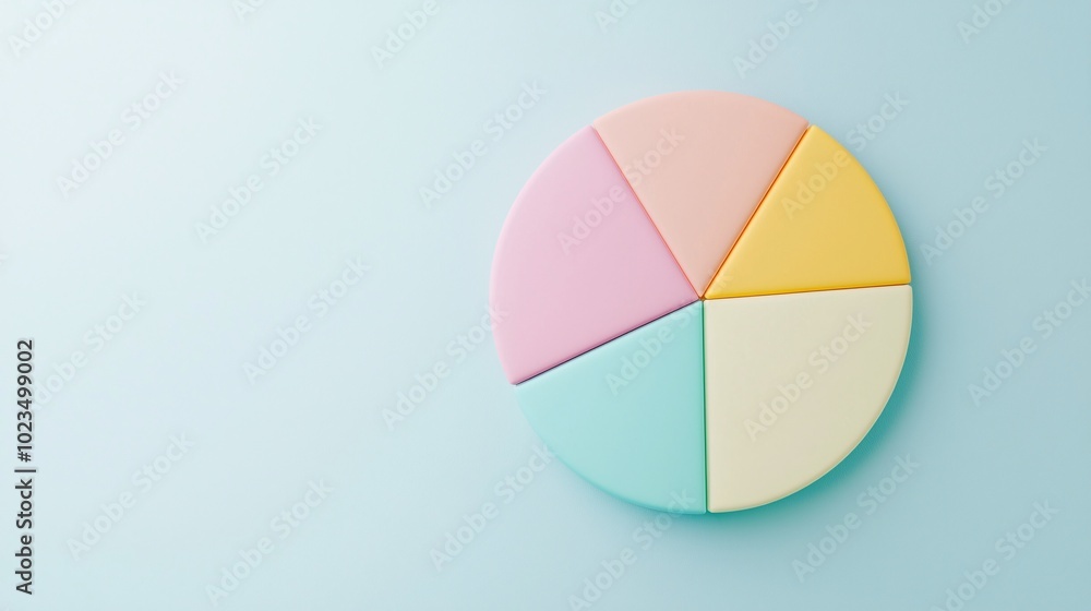 Poster a minimalist blank donut chart designed for financial analysis, offering data-driven visuals suitabl