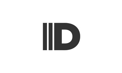 IID logo design template with strong and modern bold text. Initial based vector logotype featuring simple and minimal typography. Trendy company identity.