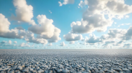 Obraz premium Asphalt Road with a Blue Sky and Clouds Background Illustration