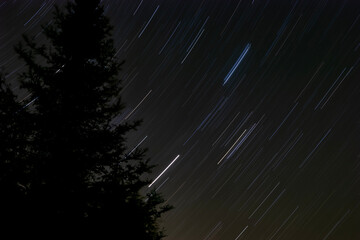 Jupiter and the Seven Sisters Star Trails