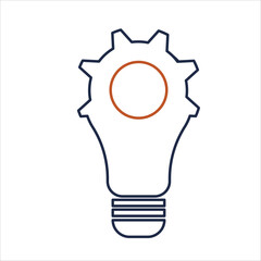 Lightbulb and Gear- Gears inside the bulb to symbolize innovation