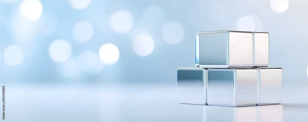 Poster a sleek platinum cube block representing a high-end finance concept, symbolizing elite wealth and pr