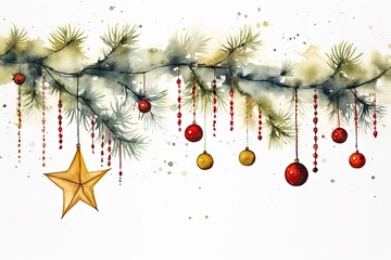 Christmas tree branch backgrounds plant illuminated.