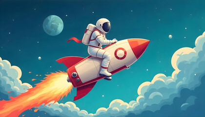 rocket in space