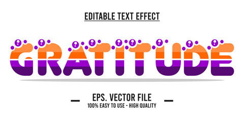 Gratitude writing. Typography Design Inspiration. Vector