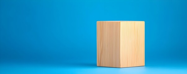 Minimalist Blank Wood Block with Crisp Lines for Finance Concepts - Sleek Modern Design Featuring Organic Texture Perfect for Creative Projects