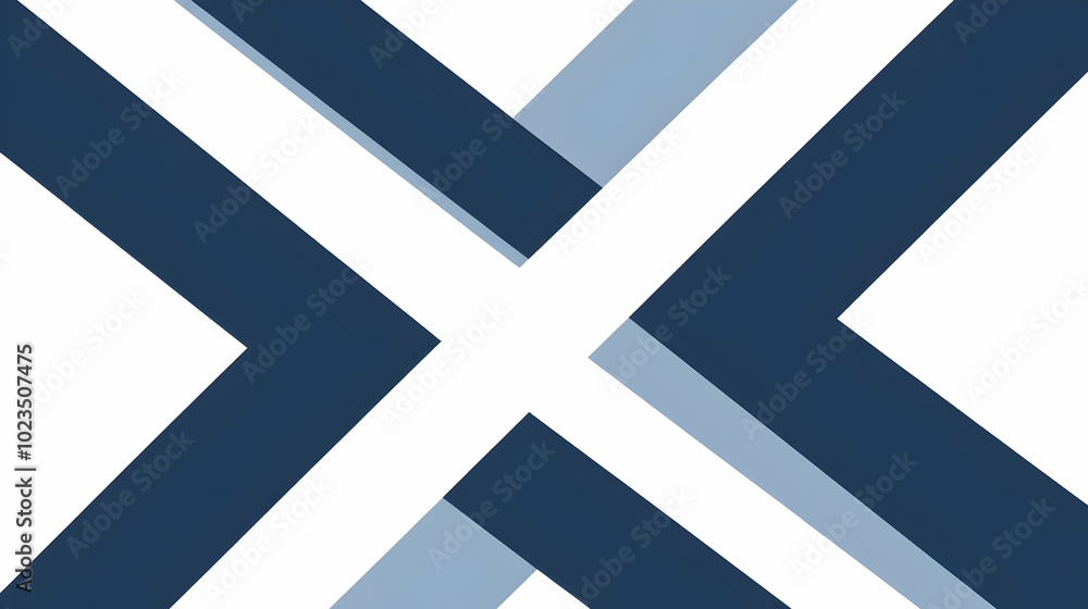 Aufkleber abstract geometric pattern with intersecting lines in blue and white.