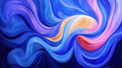 Obraz premium An abstract swirl of vibrant colors blending harmoniously in a fluid, dynamic composition.