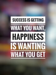 Fototapeta premium Inspirational motivation quote in bokeh background