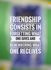 Inspirational motivation quote in bokeh background