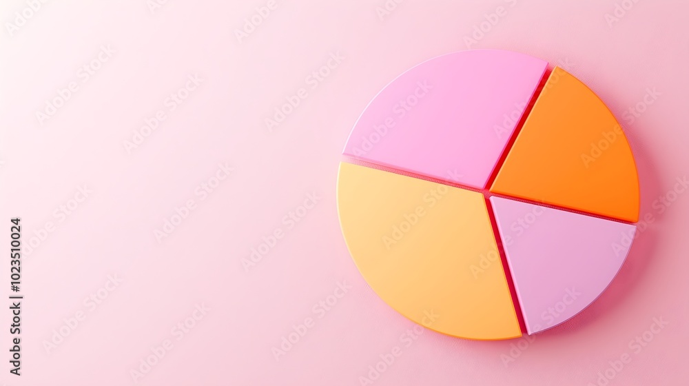 Poster minimalistic blank pie chart for data analysis - elegant finance elements highlighting business econ