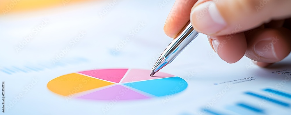 Poster effective finance goals pie chart - visualizing resource allocation for saving budgeting and strateg