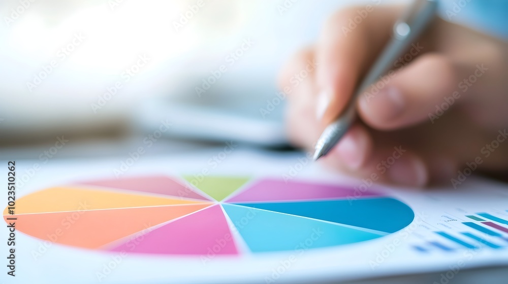 Aufkleber blank pie chart for financial planning - budgeting and forecasting with bold resource allocation gra