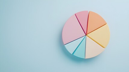 Obraz premium Blank Pie Chart for Business Strategy Analysis - Finance Market Trends and Consumer Behavior Insights