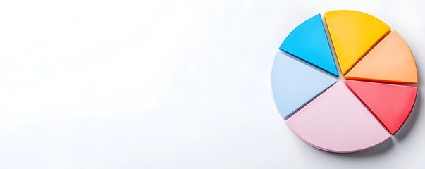 Obraz premium Minimalistic Pie Chart Illustrating Finance Trends - Visualizing Market Growth and Supply-Demand Dynamics for Business Insights