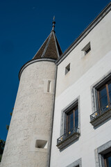 Fototapeta premium View of the Nyon Castle in Nyon, Switzerland