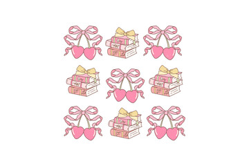 Coquette Book PNG Sublimation T Shirt Design