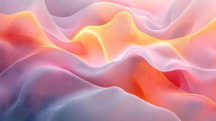 Fototapeta premium Abstract Background with Pink, Orange and Gold Waves