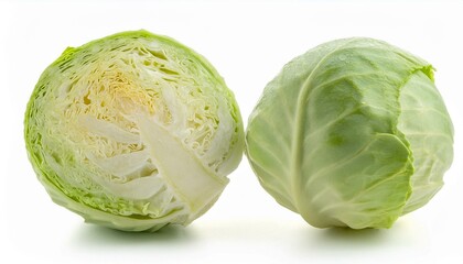 Fototapeta premium Ripe cabbage isolated on a white background