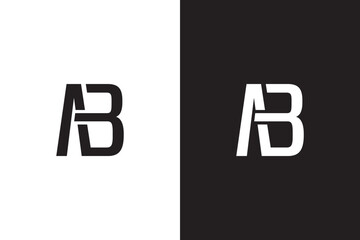 Fototapeta premium AB letter logo design. AB alphabet logo.