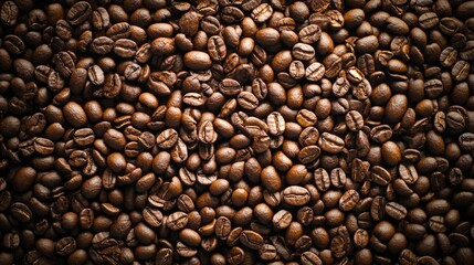 Obraz premium A background of roasted coffee beans