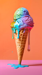 A Celebration of Flavorful Indulgence: Captivating Ice Cream Cone Imagery
