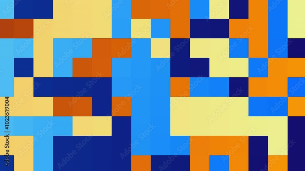 Fototapete geometric pattern loop. circles, squares animation. modernist abstract background. bauhaus design st