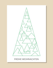 Weihnachten - Frohe Weihnachten Grußkarte in minimaoistischem. Stil - Design