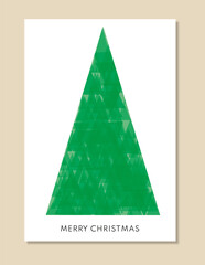 Weihnachten - Merry Christmas Grußkarte in minimaoistischem. Stil - Design