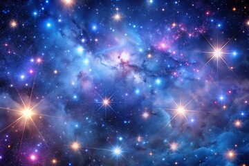 Obraz premium Space, cosmic nebula, colorful galaxy, vibrant stars, 