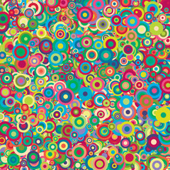 Naklejka premium background of colorful concentric circles ideal as a concept of happiness and joy