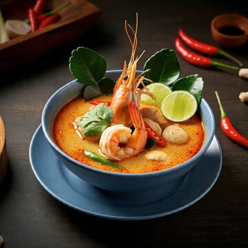 Tom Yum Goong, rawn soup, shrimp tomyam, Thai Food