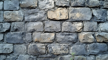 Fototapeta premium Weathered Stone Wall Texture - Close-up Photograph