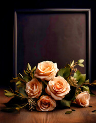 Solemn funeral pink flowers on dark background, memory and grief wallpaper.