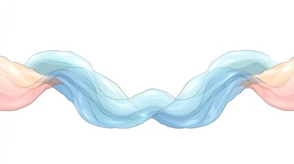 Abstract flowing shapes in soft colors create a serene, artistic design.