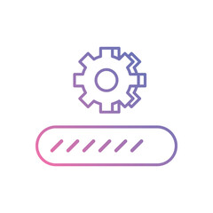 Progress Bar vector icon stock illustration
