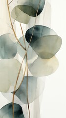 Eucalyptus pattern art floating.