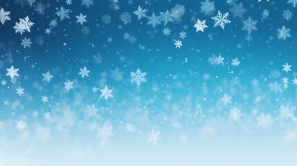 Gentle snowflakes create a calming winter backdrop in soft blue tones.