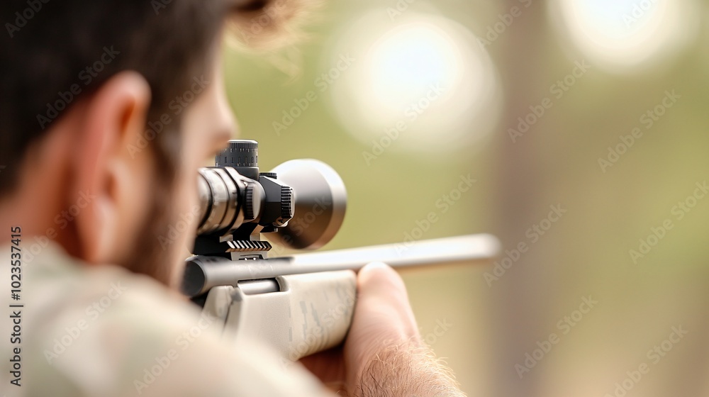 Poster precision sniper aim in competition - capturing the art of target execution and bullseye strategy fo