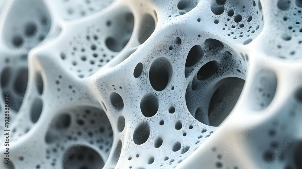 Poster Abstract 3D Background with White Texture and Dark Holes