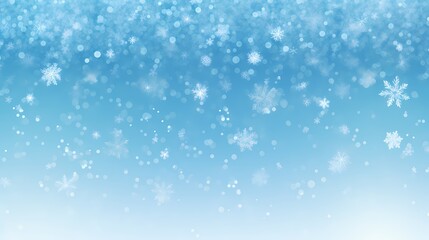 Gentle snowflakes create a calming winter backdrop in soft blue tones.