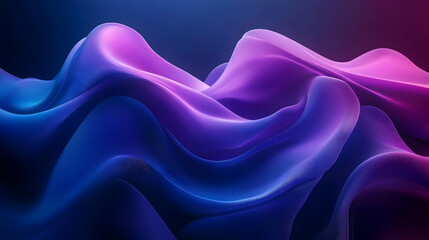 Obraz premium Abstract Background with Wavy Purple and Blue Shapes