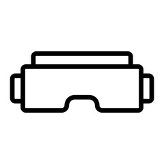 Vr Glasses Vector Line Icon Design