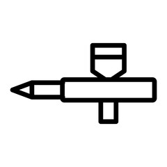 Airbrush Vector Line Icon Design